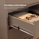 Ver imagem 6 de Mesa de Cabeceira 3 Gavetas com Organizador Tampo Vidro Belize Fend