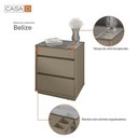 Ver imagem 7 de Mesa de Cabeceira 3 Gavetas com Organizador Tampo Vidro Belize Fend