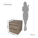 Ver imagem 4 de Mesa de Cabeceira 3 Gavetas com Organizador Tampo Vidro Belize Fend
