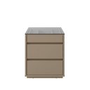 Ver imagem 3 de Mesa de Cabeceira 3 Gavetas com Organizador Tampo Vidro Belize Fend