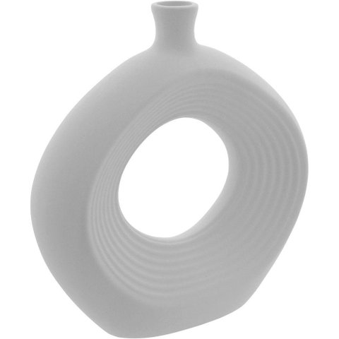 Vaso Decorativo Enfeite Casa Cerâmica 20x20x3cm Branco