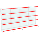 Ver imagem 1 de Kit Gôndola Parede 1 Inicial + 3 Continuações 1,70m