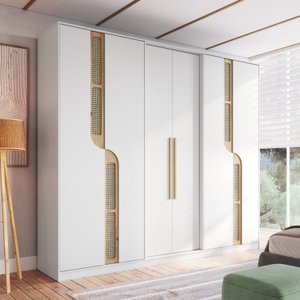Guarda Roupa Casal 6 Portas 4 Gavetas Apolo