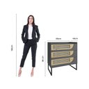Ver imagem 4 de Cômoda para Quarto MDF/MDP com 3 Gavetas Apolo