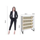 Ver imagem 4 de Cômoda 4 Gavetas com Corrediças Telescópicas e Pés em Metal de 20cm 85cm Apolo