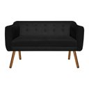 Ver imagem 2 de Kit Namoradeira 2 Lugares e 2 Poltronas Julia Preto