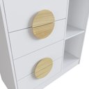 Ver imagem 3 de Cômoda 4 Gavetas 2 Nichos Ares Branco/Ártico