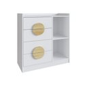 Ver imagem 2 de Cômoda 4 Gavetas 2 Nichos Ares Branco/Ártico
