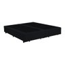 Cama Box Casal Bipartido Extremo Reforçado Casa Nobre Suede Preto 40x138x188 - 1