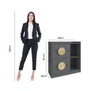 Ver imagem 4 de Cômoda para Quarto 4 Gavetas Ares Cinza/Grafite