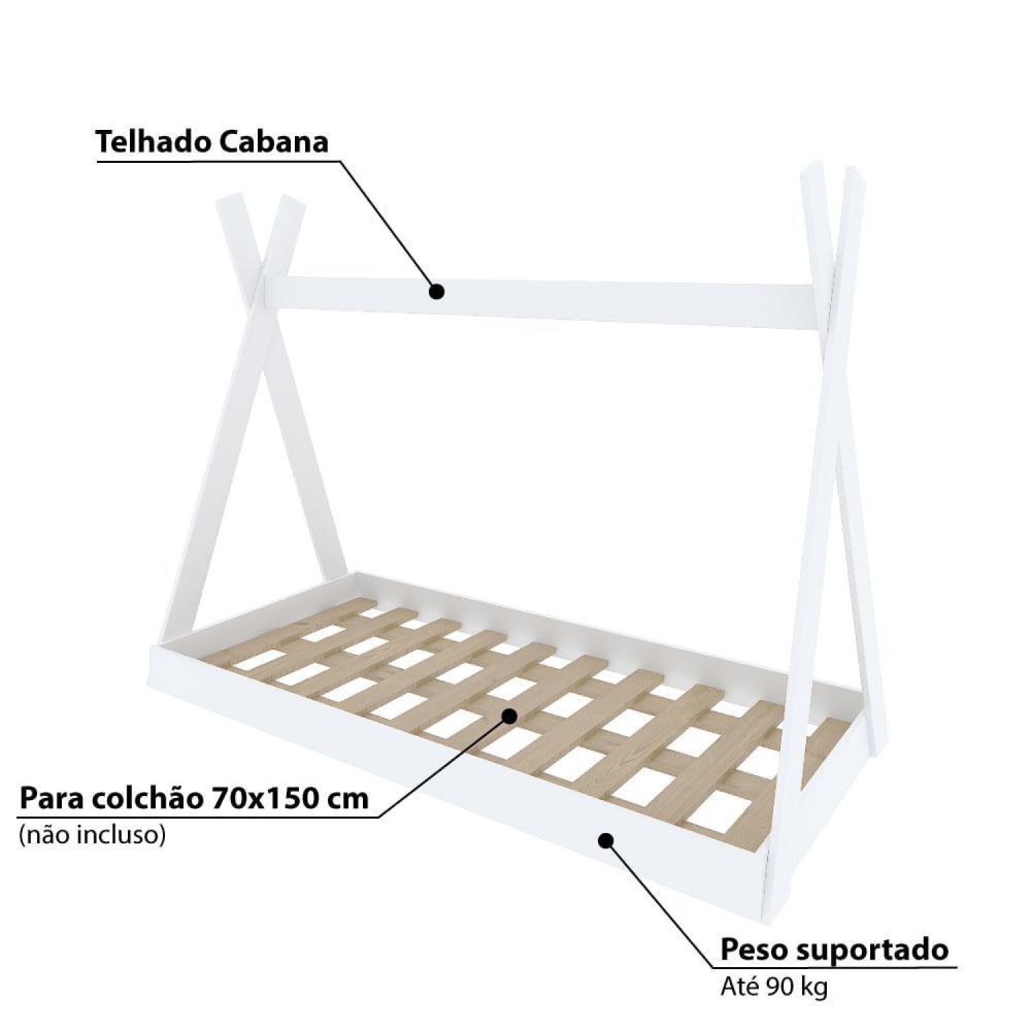 Mini Cama Montessoriana Cabana Casatema - 4