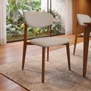 Ver imagem 3 de Kit com 8 Cadeiras para Sala de Jantar Estofadas em Madeira Maciça Cloe Yescasa