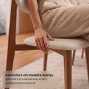 Ver imagem 6 de Kit com 8 Cadeiras para Sala de Jantar Estofadas em Madeira Maciça Cloe Yescasa