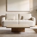 Ver imagem 7 de Sofá 2 Lugares Retrátil Reclinável para Sala de Estar 170cm Siloé K01 Veludo Bege - Lyam Decor