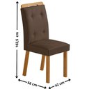 Ver imagem 4 de Conjunto Mesa de Jantar 180cm com 6 Cadeiras Estofadas Multimóveis Crrft-CON052 Madeirado/Marrom