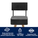 Ver imagem 6 de Kit 2 Banquetas Madeira Maciça Couro Sintético Barcelona Preto/Marrom