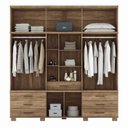 Ver imagem 5 de Guarda Roupa Casal com Espelho 13 Portas 7 Gavetas Londres Triplex Capelinha 13.7 Santos Andirá
