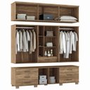Ver imagem 2 de Guarda Roupa Casal com Espelho 13 Portas 7 Gavetas Londres Triplex Capelinha 13.7 Santos Andirá