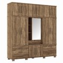 Ver imagem 3 de Guarda Roupa Casal com Espelho 13 Portas 7 Gavetas Londres Triplex Capelinha 13.7 Santos Andirá
