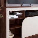 Ver imagem 7 de Home Estante 2 Portas em Mdp/mdf 160cm Tv até 65 Liosa Nogueira/off White G73 - Gran Belo