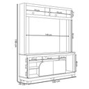 Ver imagem 4 de Home Estante 2 Portas em Mdp/mdf 160cm Tv até 65 Liosa Nogueira/off White G73 - Gran Belo