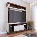 Ver imagem 1 de Home Estante 2 Portas em Mdp/mdf 160cm Tv até 65 Liosa Nogueira/off White G73 - Gran Belo