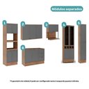 Ver imagem 2 de Cozinha Completa com Balcão Milla Nobre 16 Portas 3 Gavetas MDF MDP Nogal com Cinza Titânio Mó