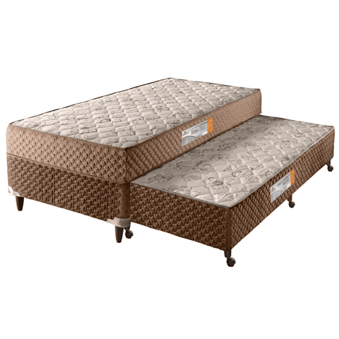 Cama Box Solteiro Duo com Cama Auxiliar D33/d28 Marrom - Rondomóveis