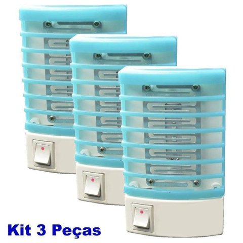 3 Mata Mosquito Repelente Dengue Eletronico Led Uv 110/220v