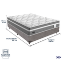 Ver imagem 3 de Cama Box Casal e Colchão Molas Ensacadas Berlim Probel:cinza