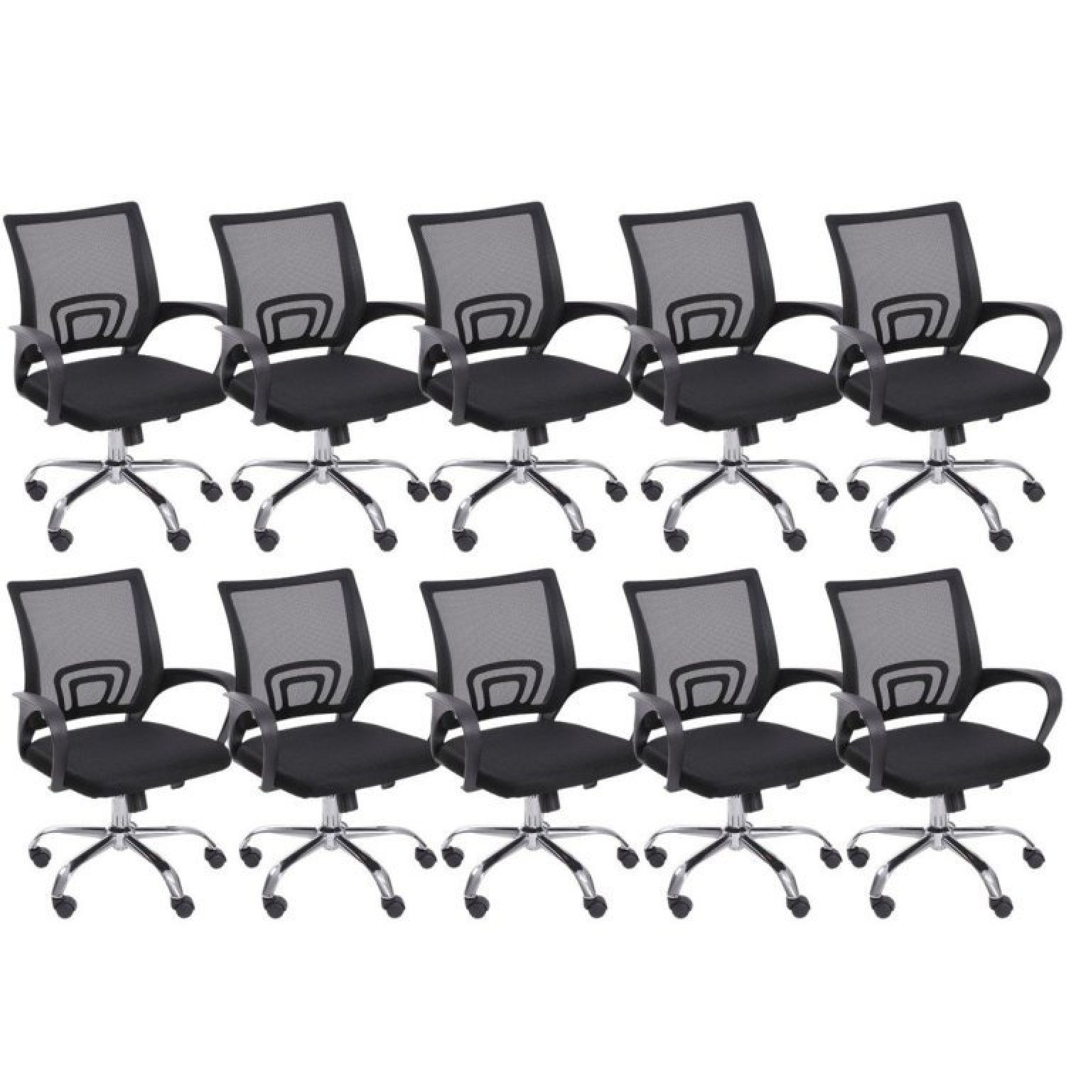 Kit 10 Cadeiras para Escritório Diretor Giratória com Relax Tok 3310 OR Design