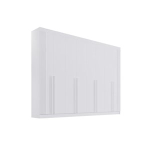 Guarda Roupa Casal 8 Portas 8 Gavetas - Daymont Ripado-branco - Móveis D'doro
