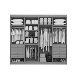 Guarda Roupa Casal 8 Portas 8 Gavetas - Daymont Ripado-branco - Móveis D'doro - 2