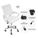 Ver imagem 6 de Kit 10 Cadeiras Escritório Diretor Tela Mesh Tok 3310