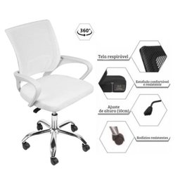 Kit 10 Cadeiras Escritório Diretor Tela Mesh Tok 3310 - 6