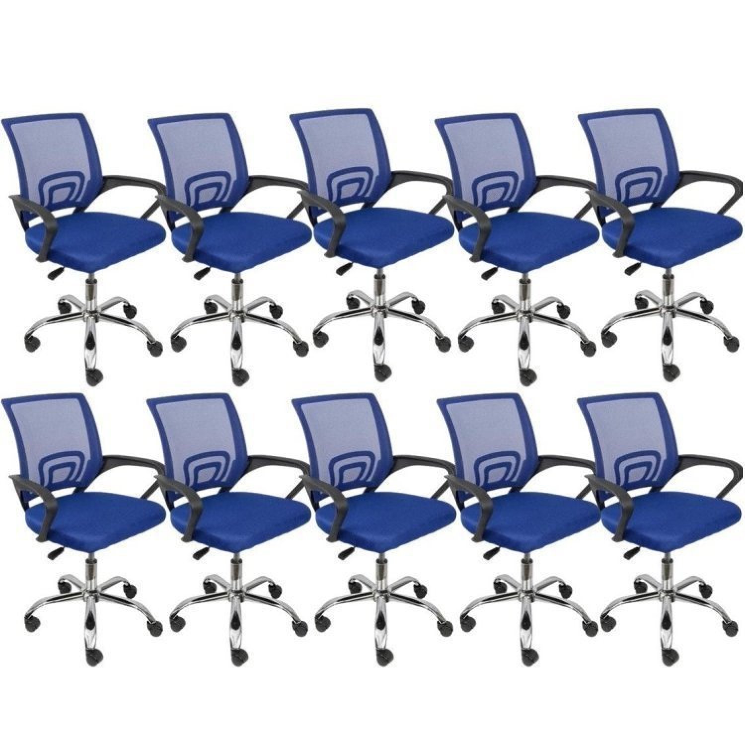 Kit 10 Cadeiras para Escritório Diretor Tela Mesh Tok 3310 OR Design - 1