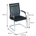 Ver imagem 2 de Kit 10 Cadeiras Escritorio Interlocutor Fixa Tela Mesh Roma 3312