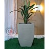 Vaso Decorativo para Plantas Bojo Quadrado Tamanho 0:Bege - 2