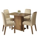 Ver imagem 2 de Conjunto Sala de Jantar Tampo de Vidro 4 Cadeiras Rustic/Imperial Pitanga Madesa