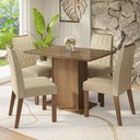 Ver imagem 1 de Conjunto Sala de Jantar Tampo de Vidro 4 Cadeiras Rustic/Imperial Pitanga Madesa