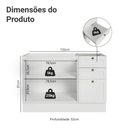 Ver imagem 2 de Balcão de Pia 2 Portas 3 Gavetas (sem Tampo) Vik Madesa