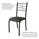 Ver imagem 4 de Conjunto Sala de Jantar Ella 90cm 4 Cadeiras Preto Liso