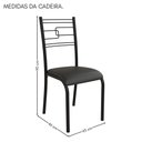 Ver imagem 6 de Conjunto Sala de Jantar Ella 90cm 4 Cadeiras Preto Liso