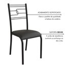Ver imagem 5 de Conjunto Sala de Jantar Ella 90cm 4 Cadeiras Preto Liso