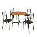Ver imagem 1 de Conjunto Sala de Jantar Ella 90cm 4 Cadeiras Preto Liso