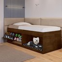 Ver imagem 1 de Cama Box Solteiro Caio 4 Prateleiras 1 Sapateira Malbec Framar
