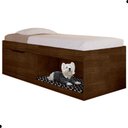 Ver imagem 4 de Cama Box Solteiro Caio 4 Prateleiras 1 Sapateira Malbec Framar