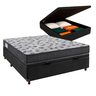 Conjunto Cama Box Bau Preto Casal + Colchão D33 Iso100 Ortobom - 1
