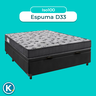 Conjunto Cama Box Bau Preto Casal + Colchão D33 Iso100 Ortobom - 4