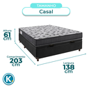 Ver imagem 3 de Conjunto Cama Box Bau Preto Casal + Colchão D33 Iso100 Ortobom